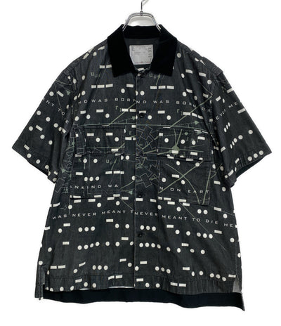 サカイ インターステラー コラボ ジオメトリックパターンシャツ 23AW 23-03132M メンズ SIZE 1 sacai
