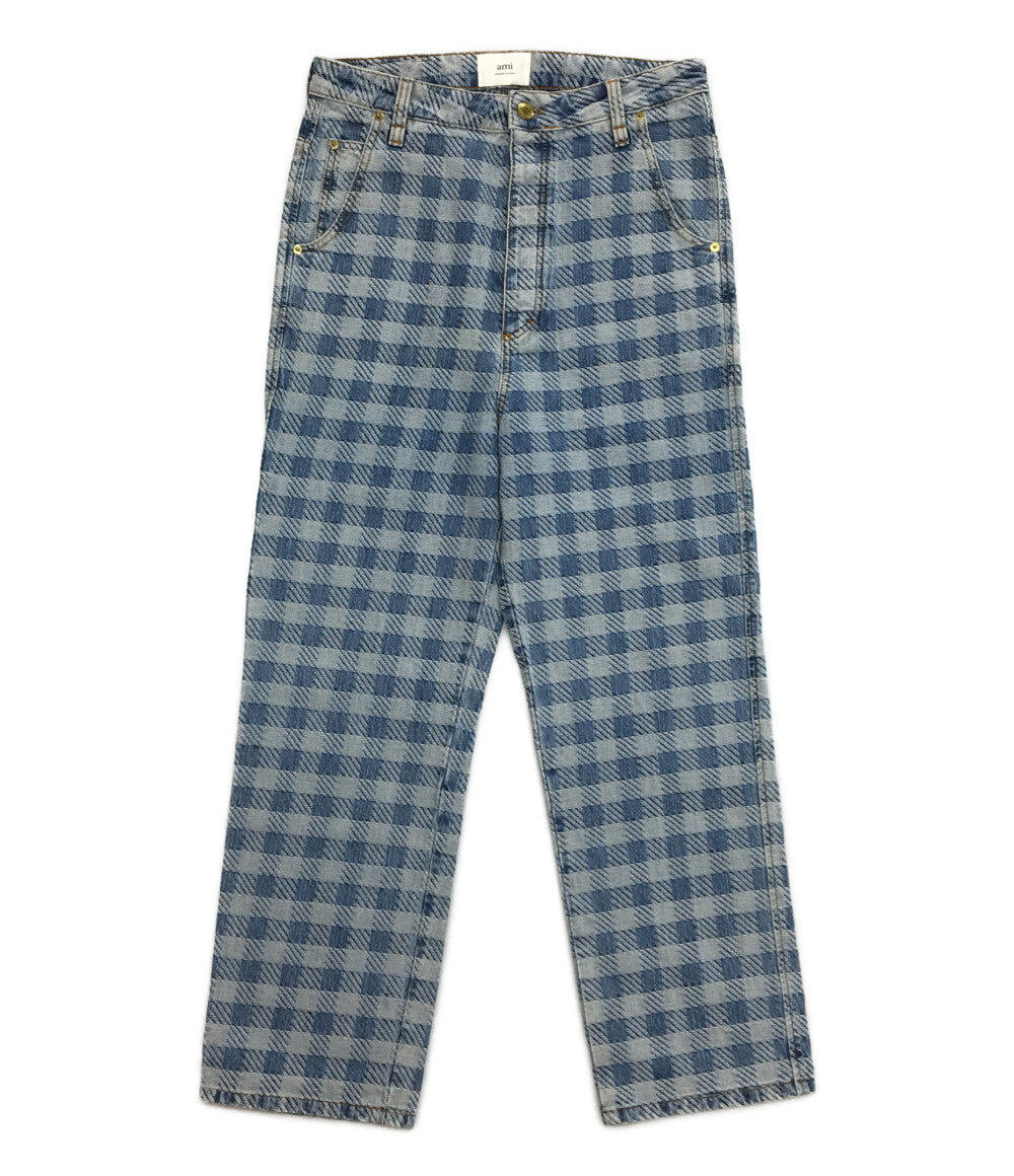 美品 AMI PARIS アミ パリス デニムパンツ CHECKED ALEX FIT 23SS メンズ SIZE 30