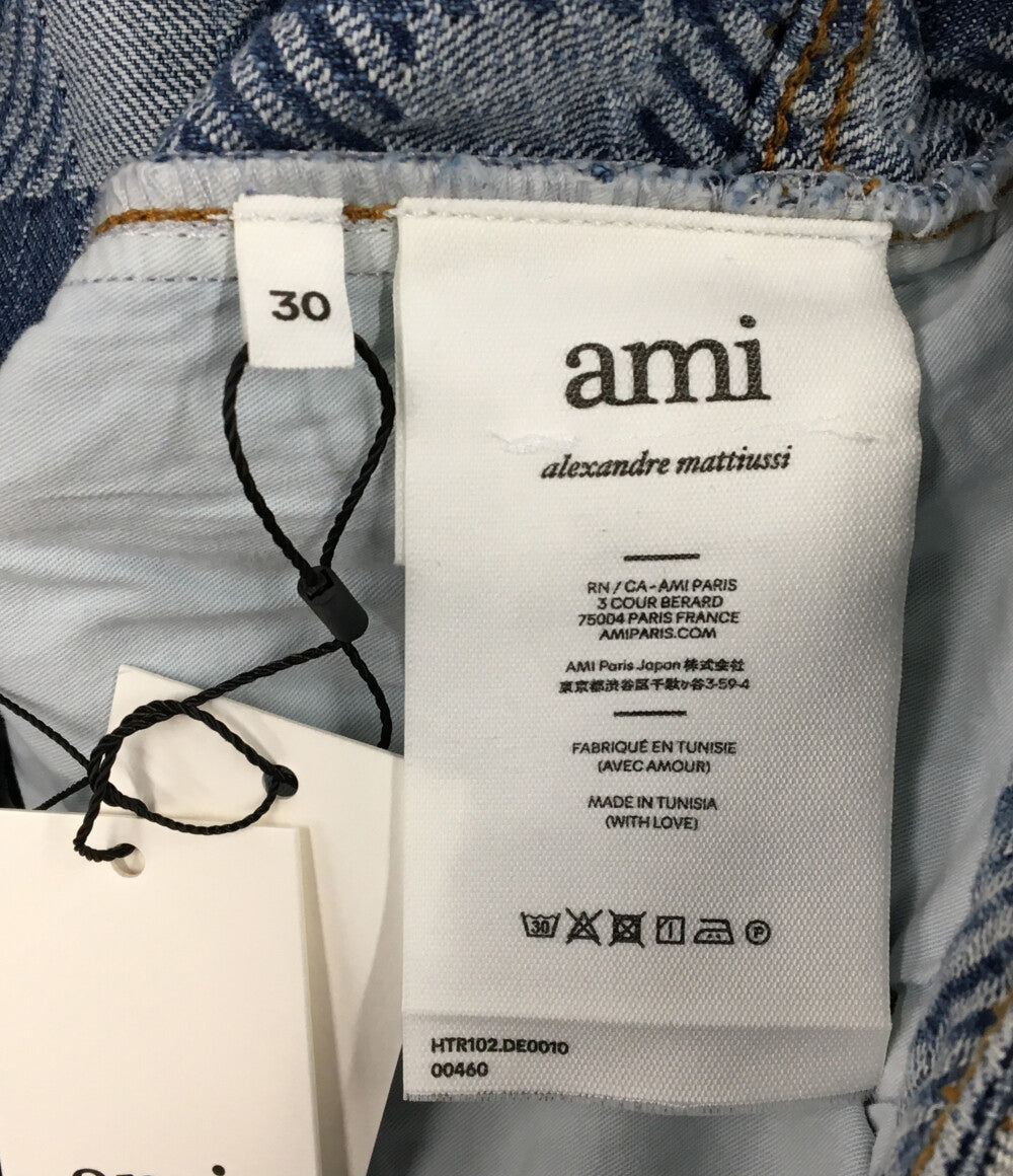 美品 AMI PARIS アミ パリス デニムパンツ CHECKED ALEX FIT 23SS メンズ SIZE 30