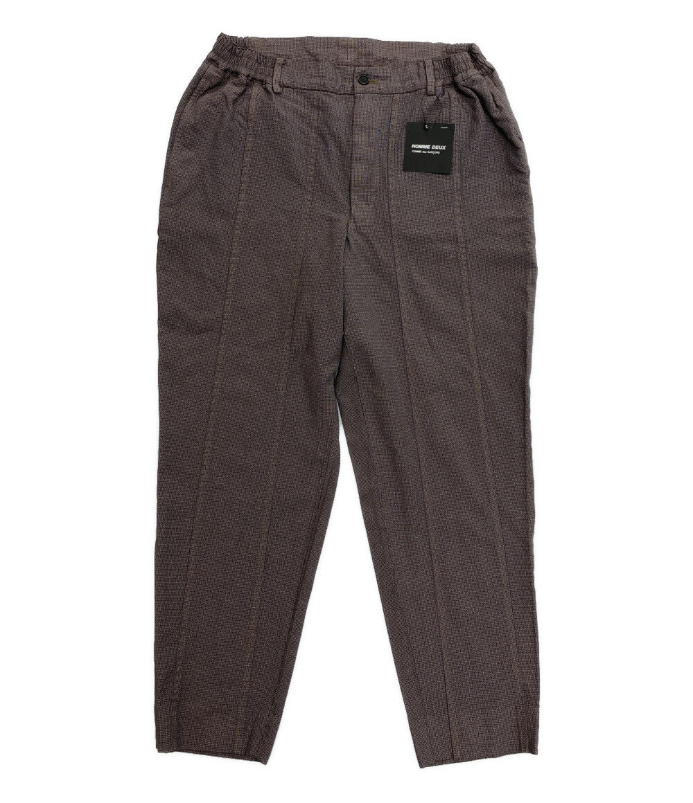 美品 COMME des GARCONS HOMME DEUX コムデギャルソン オムドゥ ポリエステルチェックイージーパンツ 25SS DO-P030 メンズ SIZE M