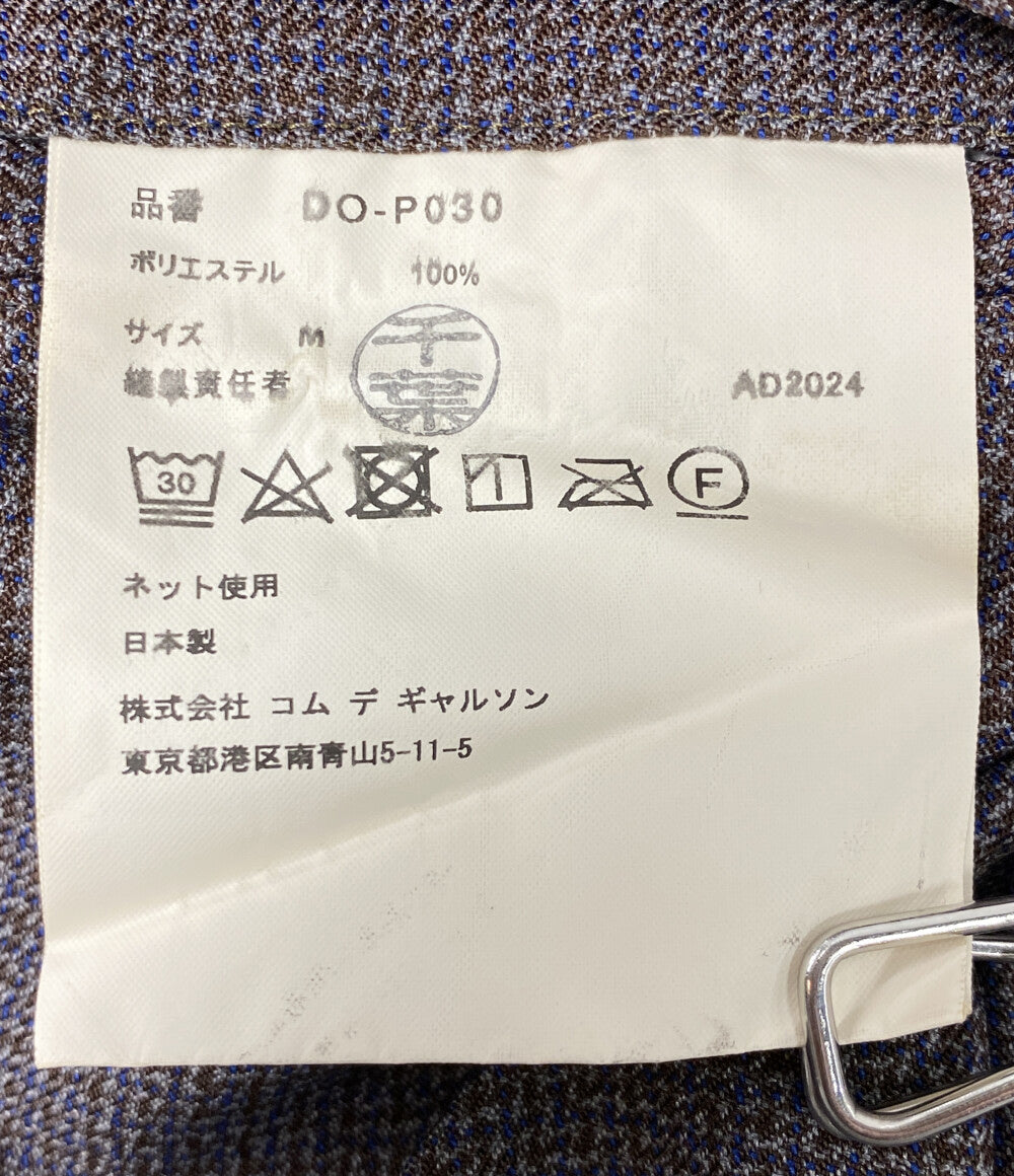 美品 COMME des GARCONS HOMME DEUX コムデギャルソン オムドゥ ポリエステルチェックイージーパンツ 25SS DO-P030 メンズ SIZE M