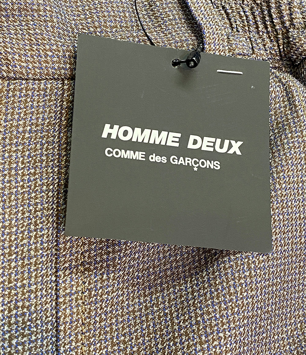 美品 COMME des GARCONS HOMME DEUX コムデギャルソン オムドゥ ポリエステルチェックイージーパンツ 25SS DO-P030 メンズ SIZE M