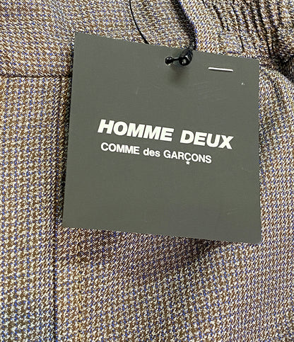 美品 COMME des GARCONS HOMME DEUX コムデギャルソン オムドゥ ポリエステルチェックイージーパンツ 25SS DO-P030 メンズ SIZE M