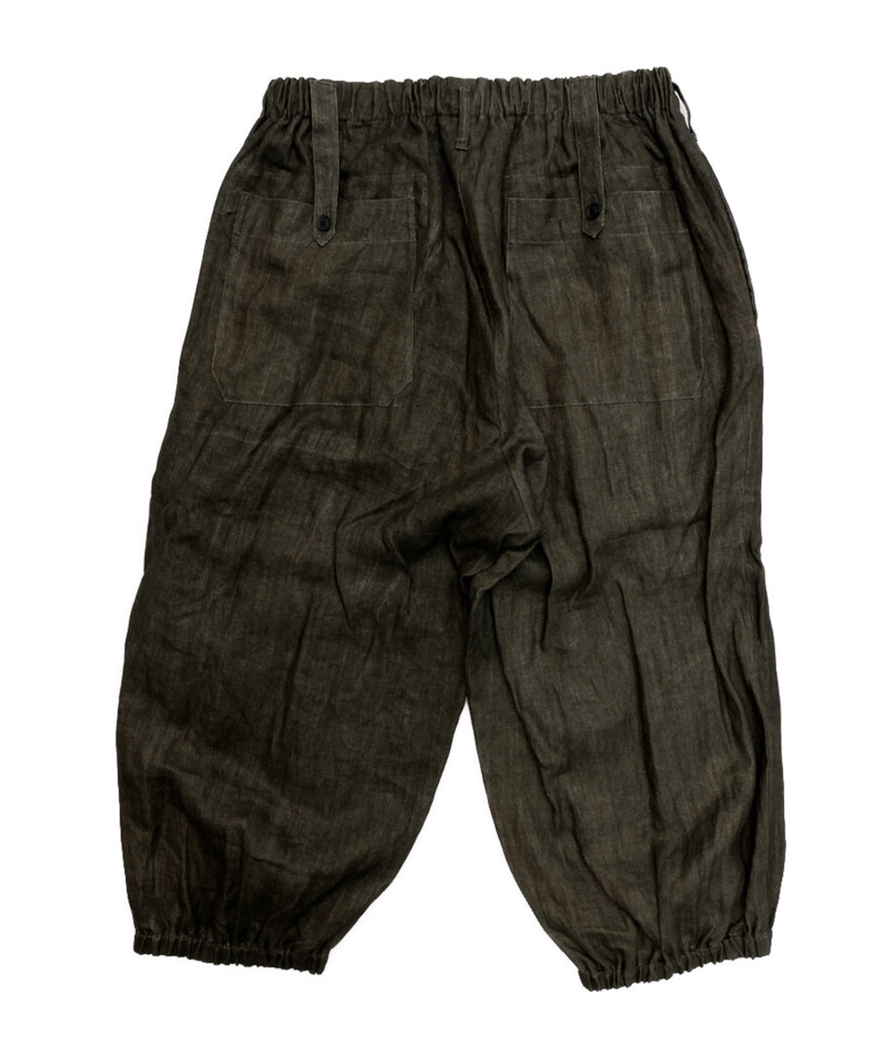 美品 YOHJI YAMAMOTO POUR HOMME ギャザーパンツ INK DYED TWILL