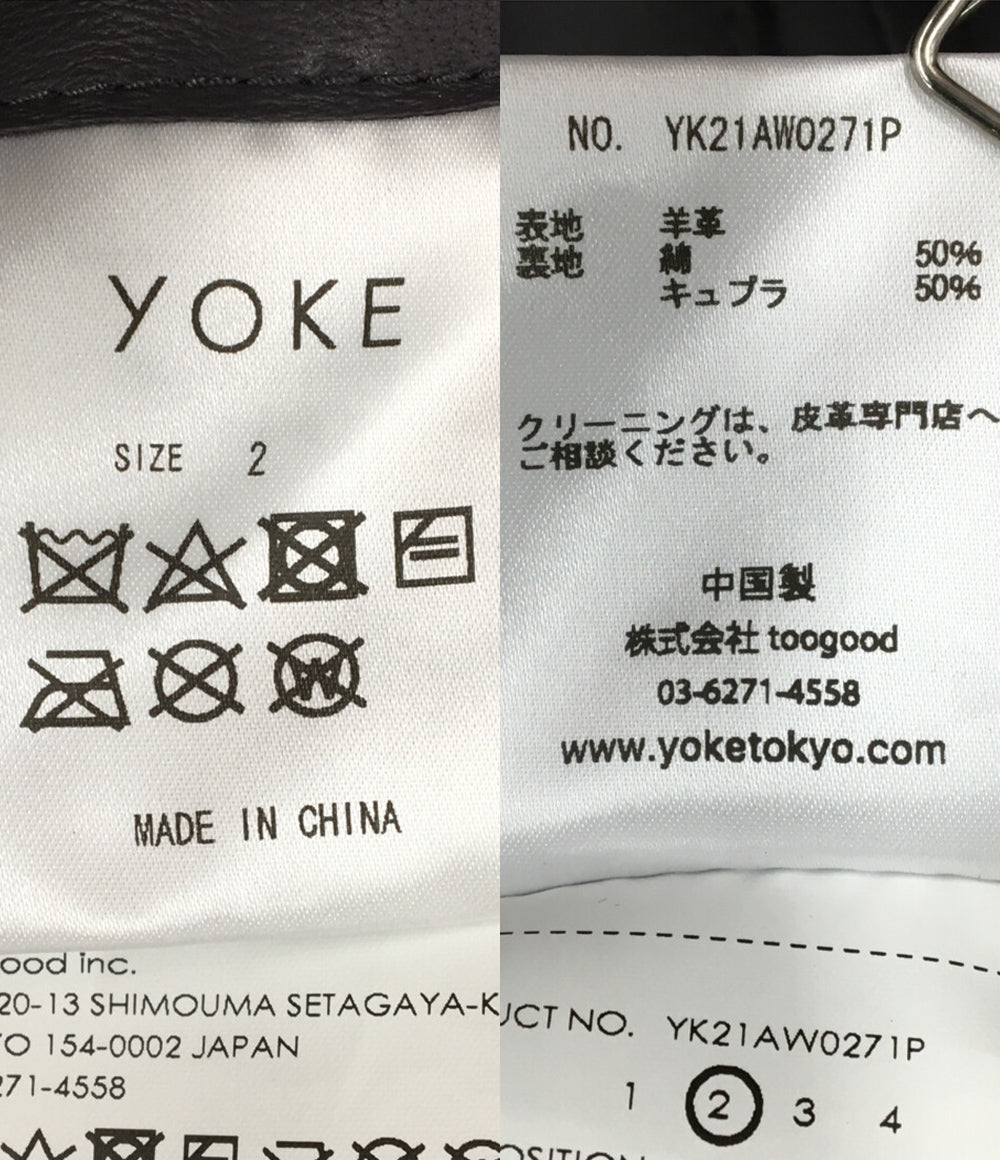 ヨーク レザーパンツ 21AW YK21AW0271P メンズ SIZE 2 YOKE