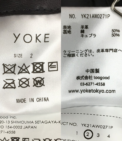 ヨーク レザーパンツ 21AW YK21AW0271P メンズ SIZE 2 YOKE