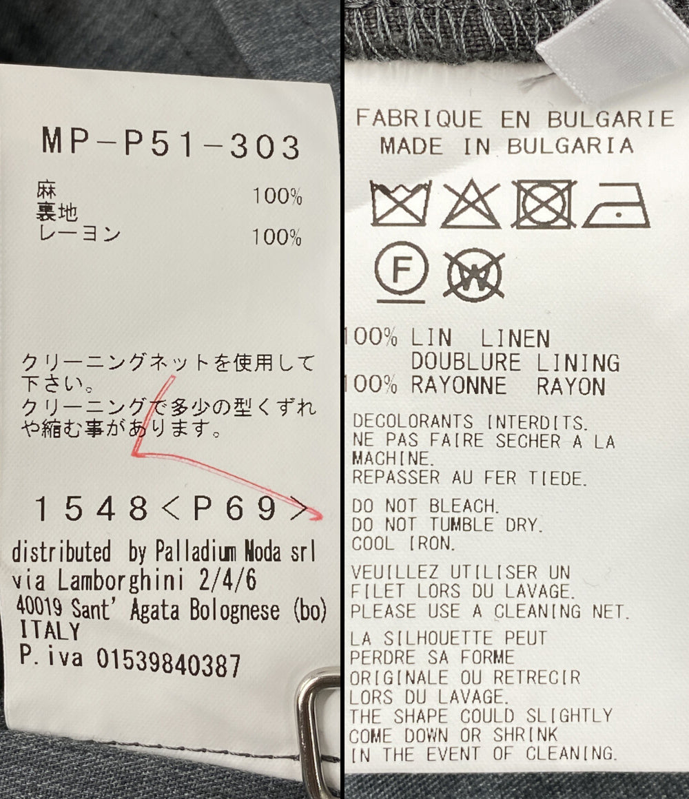 Y's for men パンツ 120% LINO LINEN BACK SIDE ZIPPER PANTS 25SS MP-P51-303 メンズ SIZE 2 ワイズ フォー メン