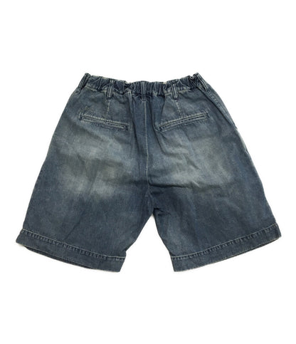 美品 DENHAM デニムショートパンツ GATHERED DENIM SHORTS 01-25-06-16-005 メンズ SIZE L デンハム