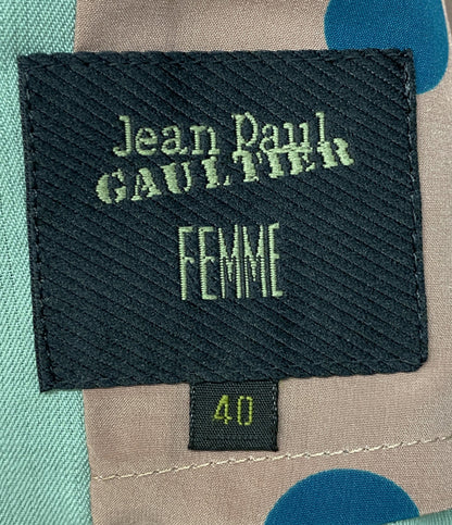 JEAN PAUL GAULTIER FEMME ジャンポールゴルチエフェム 内ドット柄ファスナーデザインステッチジャケット 90-00S レディース SIZE 40