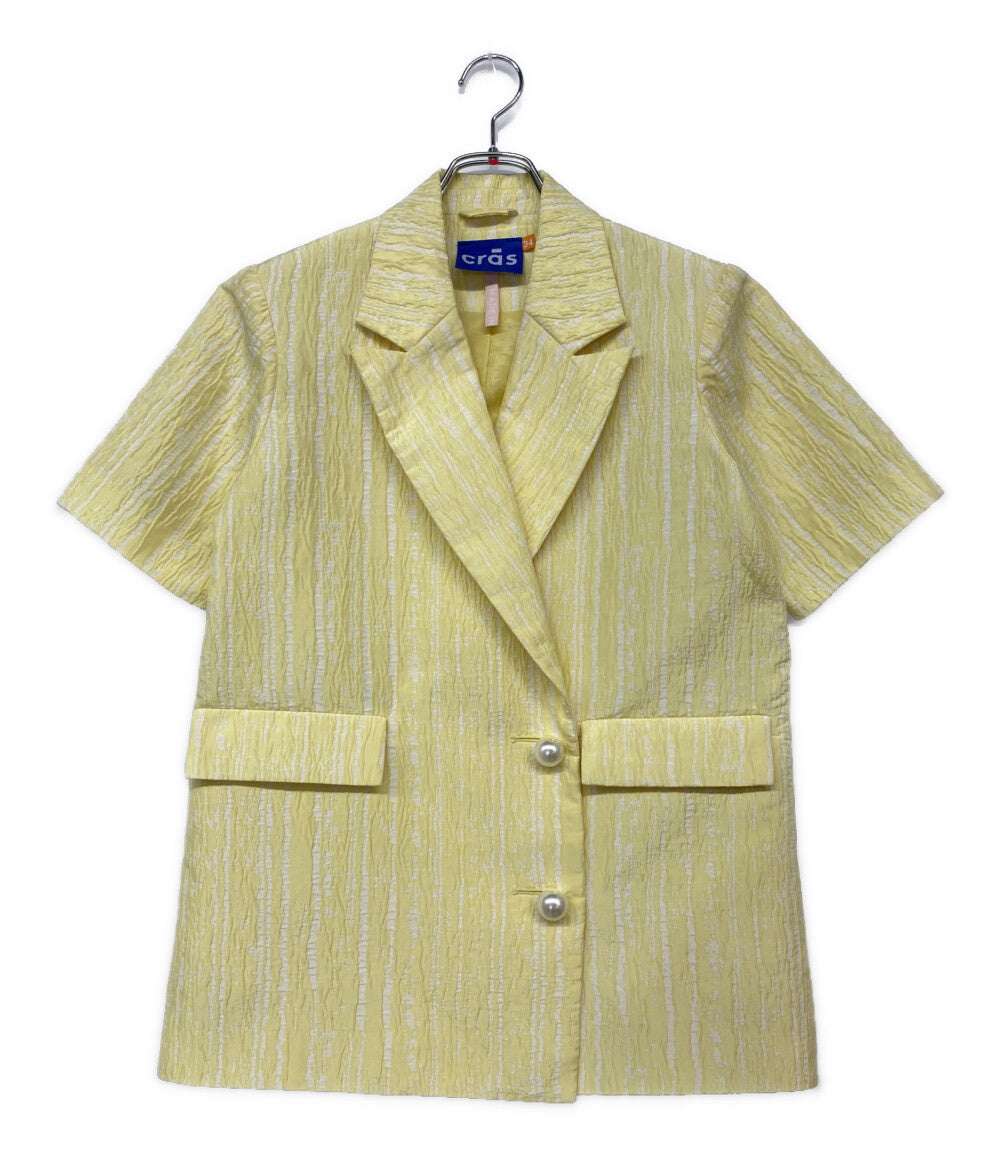 cras エシカル テーラードジャケット 半袖 Sadiecras SS Blazer レディース SIZE 34