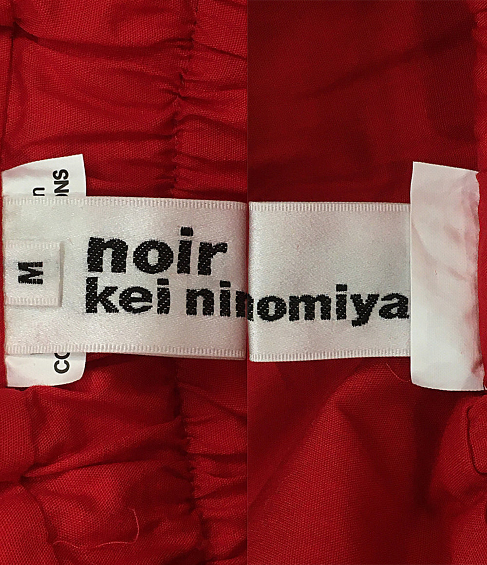 noir kei ninomiya パフスリーブワンピース レッド 25SS 3O-O009 レディース SIZE M ノワールケイニノミヤ