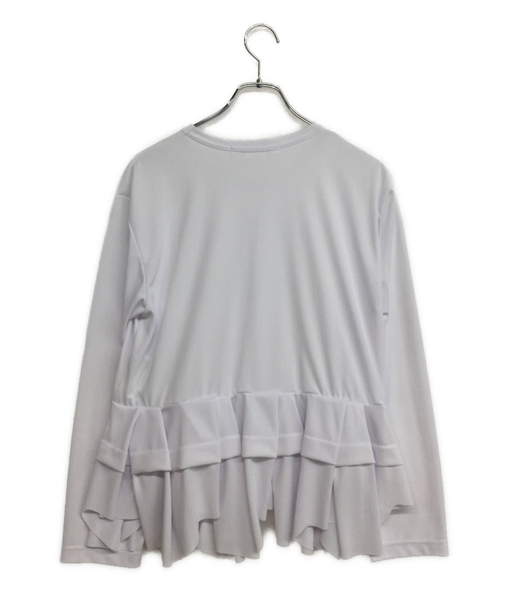 コムデギャルソン コムデギャルソン 美品 ポリエステルフリルLSカットソー 25SS RO-T007 レディース SIZE M COMME des GARCONS COMME des GARCONS