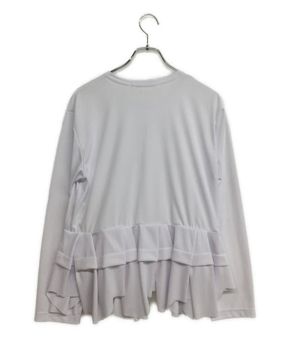 コムデギャルソン コムデギャルソン 美品 ポリエステルフリルLSカットソー 25SS RO-T007 レディース SIZE M COMME des GARCONS COMME des GARCONS