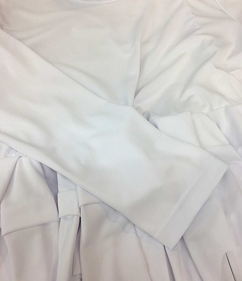 コムデギャルソン コムデギャルソン 美品 ポリエステルフリルLSカットソー 25SS RO-T007 レディース SIZE M COMME des GARCONS COMME des GARCONS