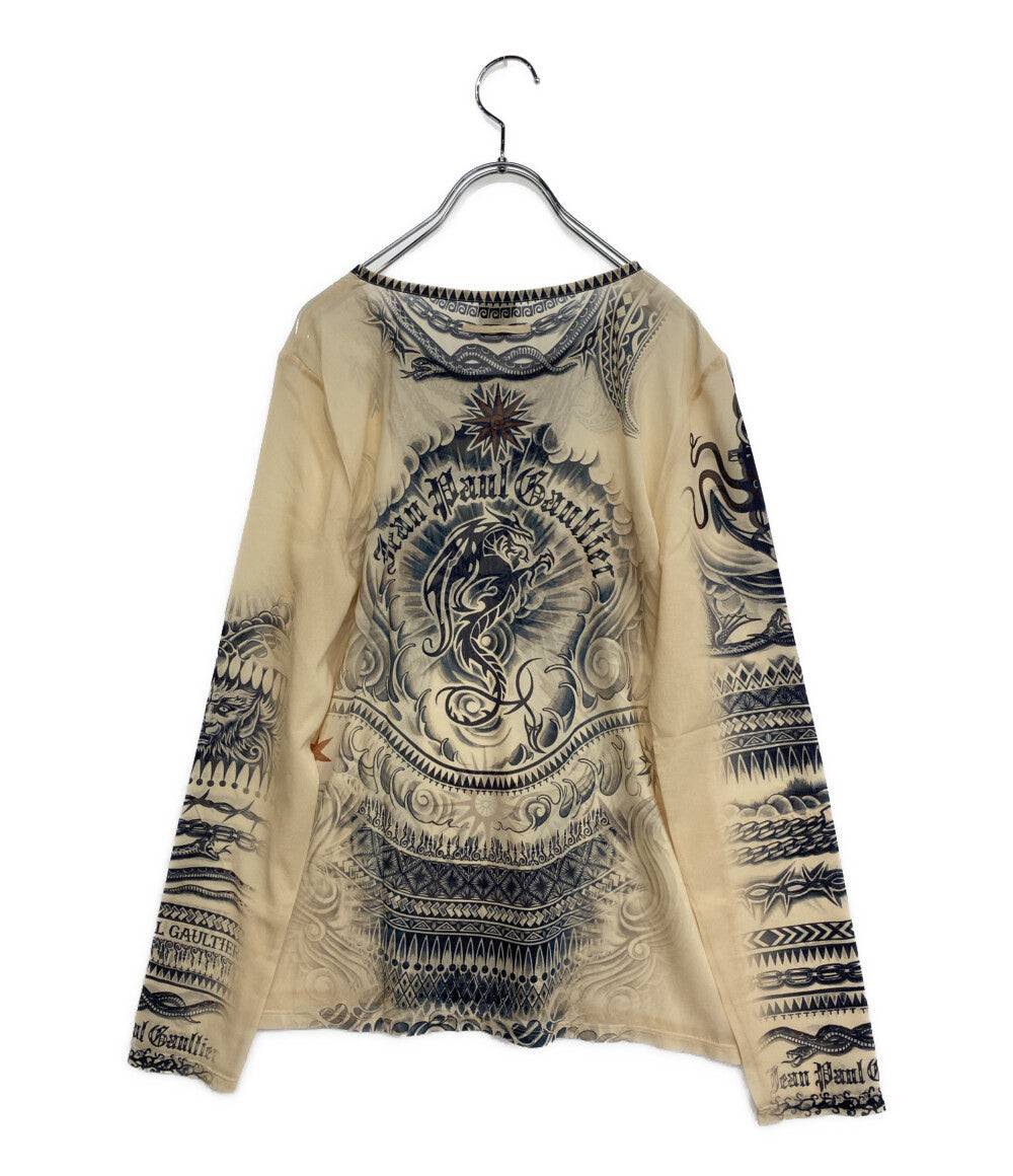 Jean Paul GAULTIER FEMME ジャンポールゴルチエフェム カットソー タトゥーパワーネット THJB-KM2-2043 レディース SIZE 44