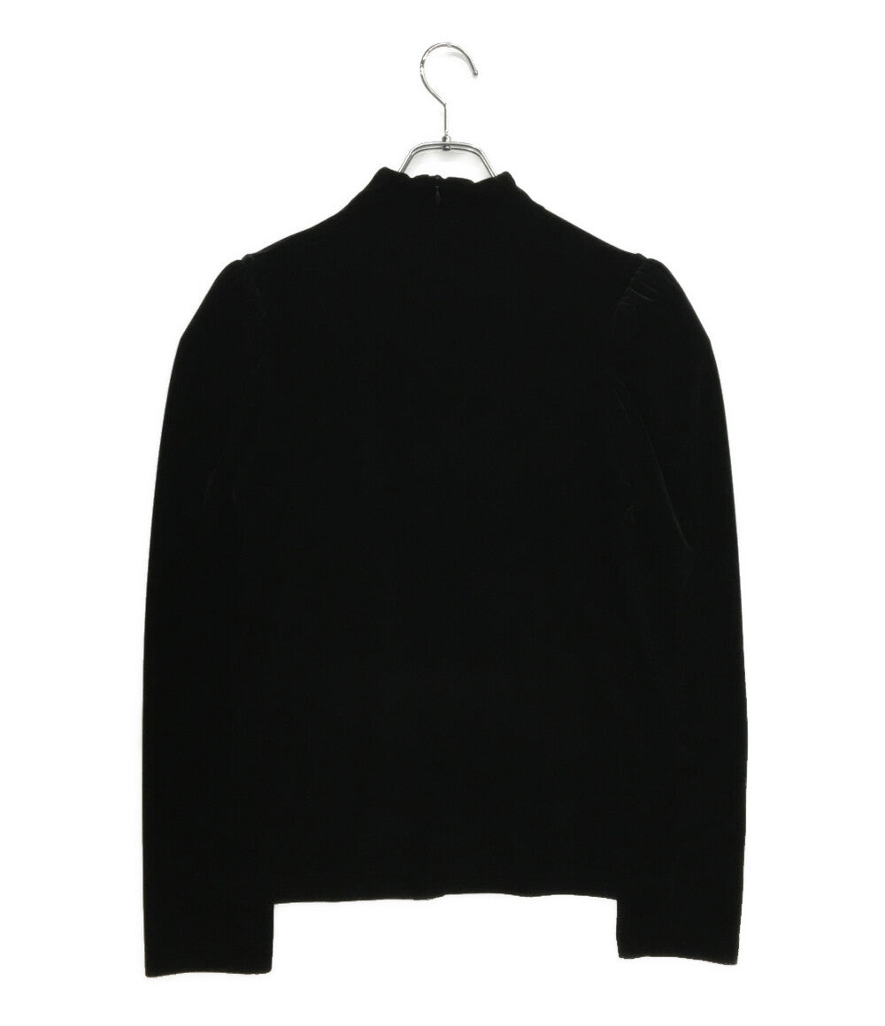 美品 noir kei ninomiya ベロアパワーショルダーカットソー 22AW 3J-T013 レディース SIZE M ノワールケイニノミヤ