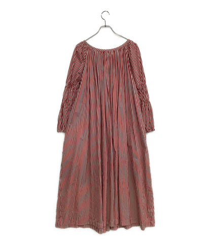 コムデギャルソン コムデギャルソン 長袖ワンピース 袖ギャザーストライプ 21SS RG-O013 レディース SIZE S COMME des GARCONS COMME des GARCONS