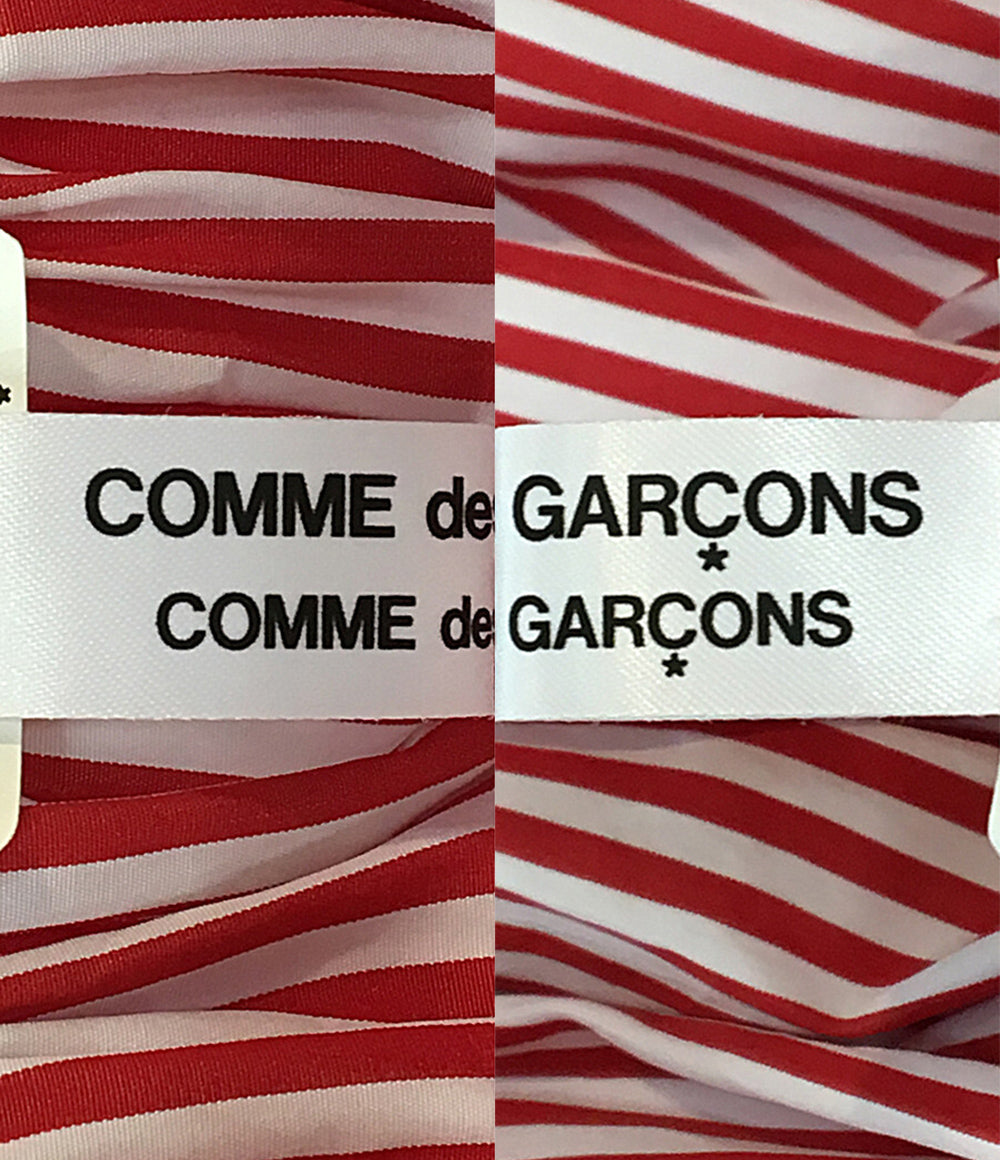 コムデギャルソン コムデギャルソン 長袖ワンピース 袖ギャザーストライプ 21SS RG-O013 レディース SIZE S COMME des GARCONS COMME des GARCONS