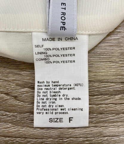 美品 ADAM ET ROPE FEMME アダム エ ロペ ノースリーブシャツ フリンジプリント 25ss レディース SIZE F