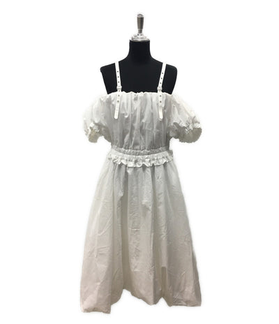 noir kei ninomiya パフスリーブワンピース 25SS 3O-O009 レディース SIZE S ノワールケイニノミヤ