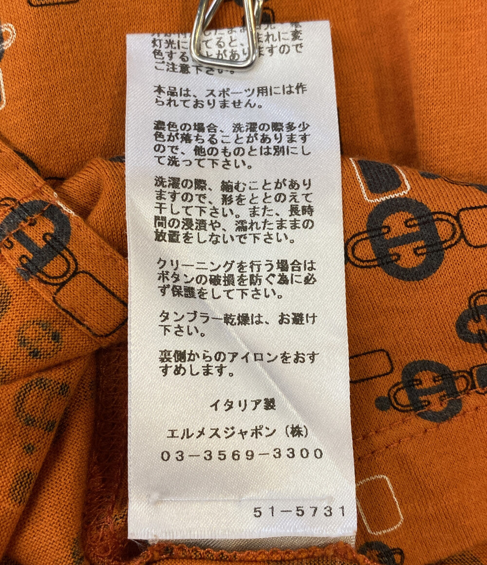 エルメス シェーヌダンクル柄ポロシャツ メンズ SIZE M HERMES