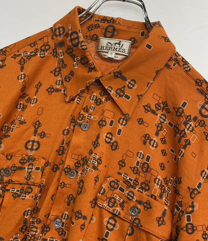 エルメス シェーヌダンクル柄ポロシャツ メンズ SIZE M HERMES