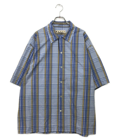マルニ ストライプオープンカラー半袖シャツ 19AW CUMU0054A0 レディース SIZE 52 MARNI