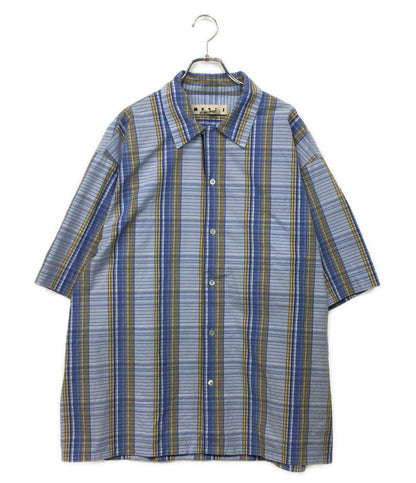 MARNI ストライプオープンカラー半袖シャツ 19AW CUMU0054A0 レディース SIZE 52 マルニ