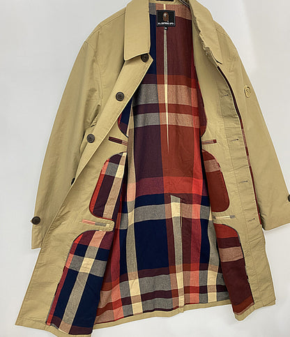 アベイシングエイプ 裏地チェックステンカラーコート メンズ SIZE XL A BATHING APE