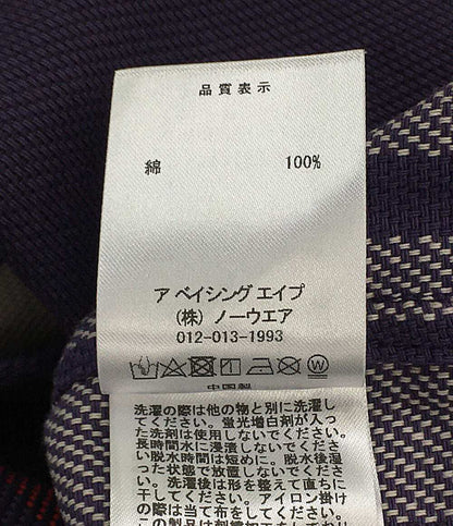 アベイシングエイプ 美品 長袖チェックシャツ 007SHK801301M メンズ SIZE XL A BATHING APE