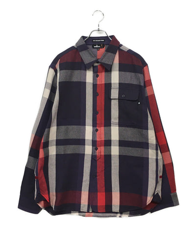 美品 A BATHING APE 長袖チェックシャツ 007SHK801301M メンズ SIZE XL アベイシングエイプ