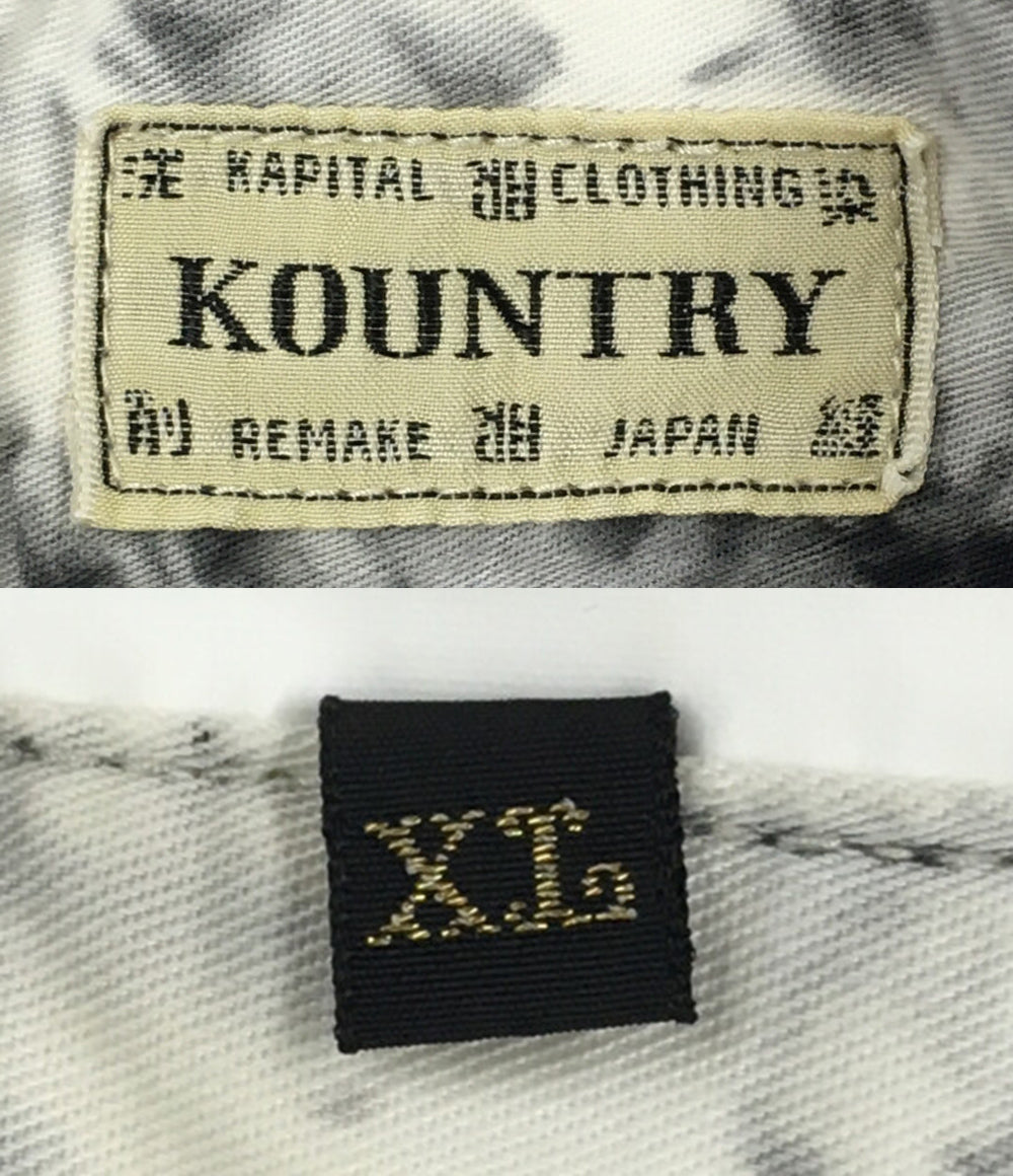 KAPITAL 骨プリント ダークグレーショートパンツ　Size 30 KAPITAL ショートパンツ タイダイ柄ショーツ KOR906SP19 メンズ SIZE
