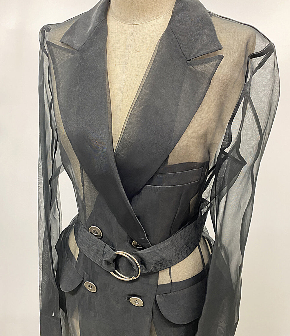 美品 KIMHEKIM キムヘキム シアーダブルコート レディース SIZE 34