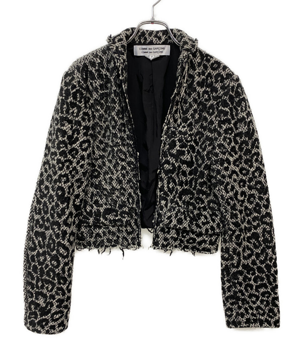 COMME des GARCONS COMME des GARCONS レオパード柄ツイードショートジャケット 20AW レディース SIZE M コムデギャルソン コムデギャルソン