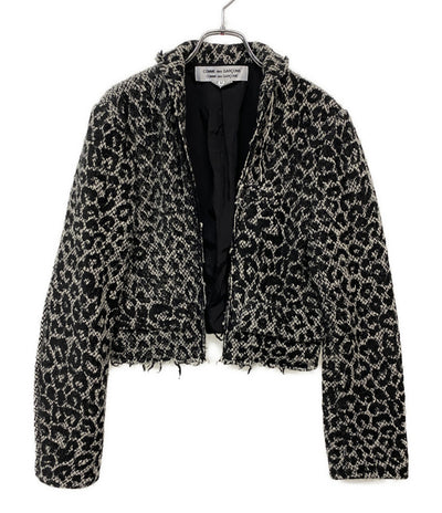 コムデギャルソン コムデギャルソン レオパード柄ツイードショートジャケット 20AW レディース SIZE M COMME des GARCONS COMME des GARCONS