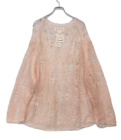 美品 コムデギャルソンガール モヘアダメージニット 24AW NN-N007 レディース SIZE L COMME des GARCONS GIRL