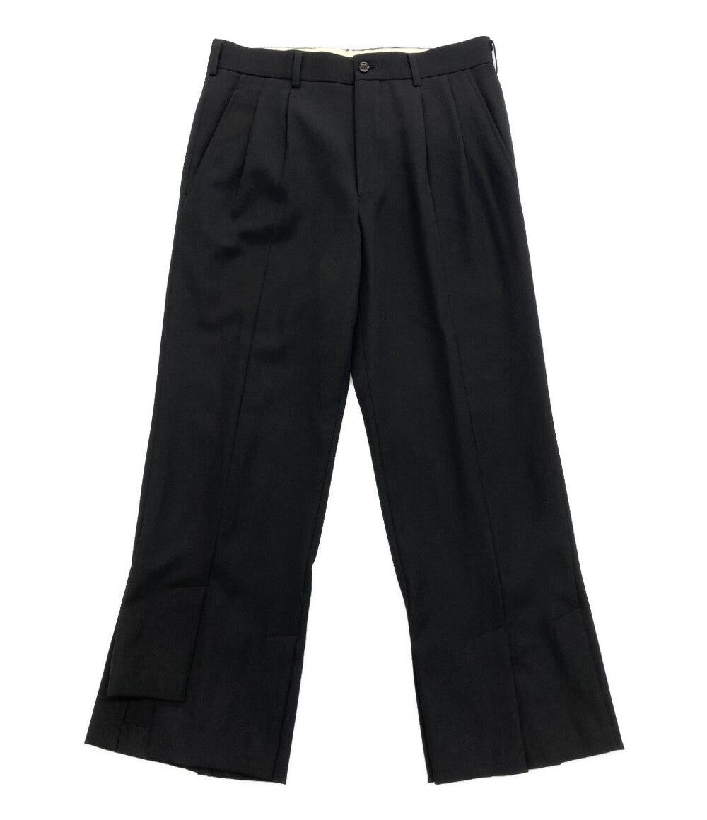 コムデギャルソン コムデギャルソン 裾スリット2タックウールパンツ 24SS RM-P016 レディース SIZE S COMME des GARCONS COMME des GARCONS