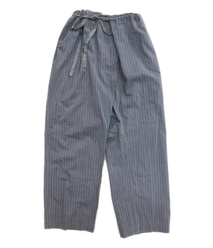 TOUJOURS パンツ コットンストライプ紐パンツ レディース SIZE F トゥジュー