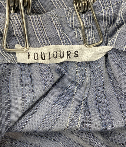 TOUJOURS パンツ コットンストライプ紐パンツ レディース SIZE F トゥジュー