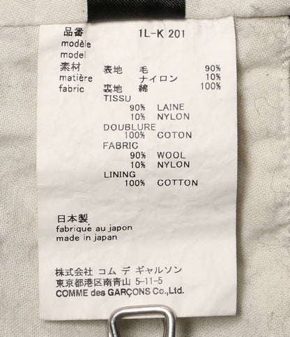 ブラックコムデギャルソン ウールトートバッグ 1L-K201 メンズ BLACK COMME des GARCONS