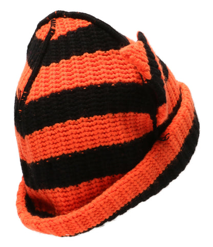 美品 Charles Jeffrey Loverboy チャールズ・ジェフリー・ラバーボーイ ニット帽 ボーダー耳付きビーニー メンズ