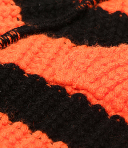 美品 Charles Jeffrey Loverboy チャールズ・ジェフリー・ラバーボーイ ニット帽 ボーダー耳付きビーニー メンズ