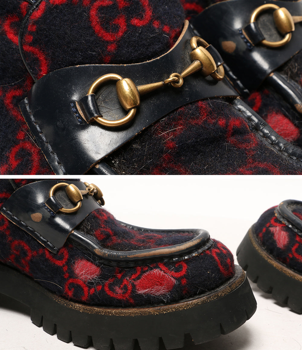 グッチ ホースビットローファー GG柄 メンズ SIZE 8 GUCCI