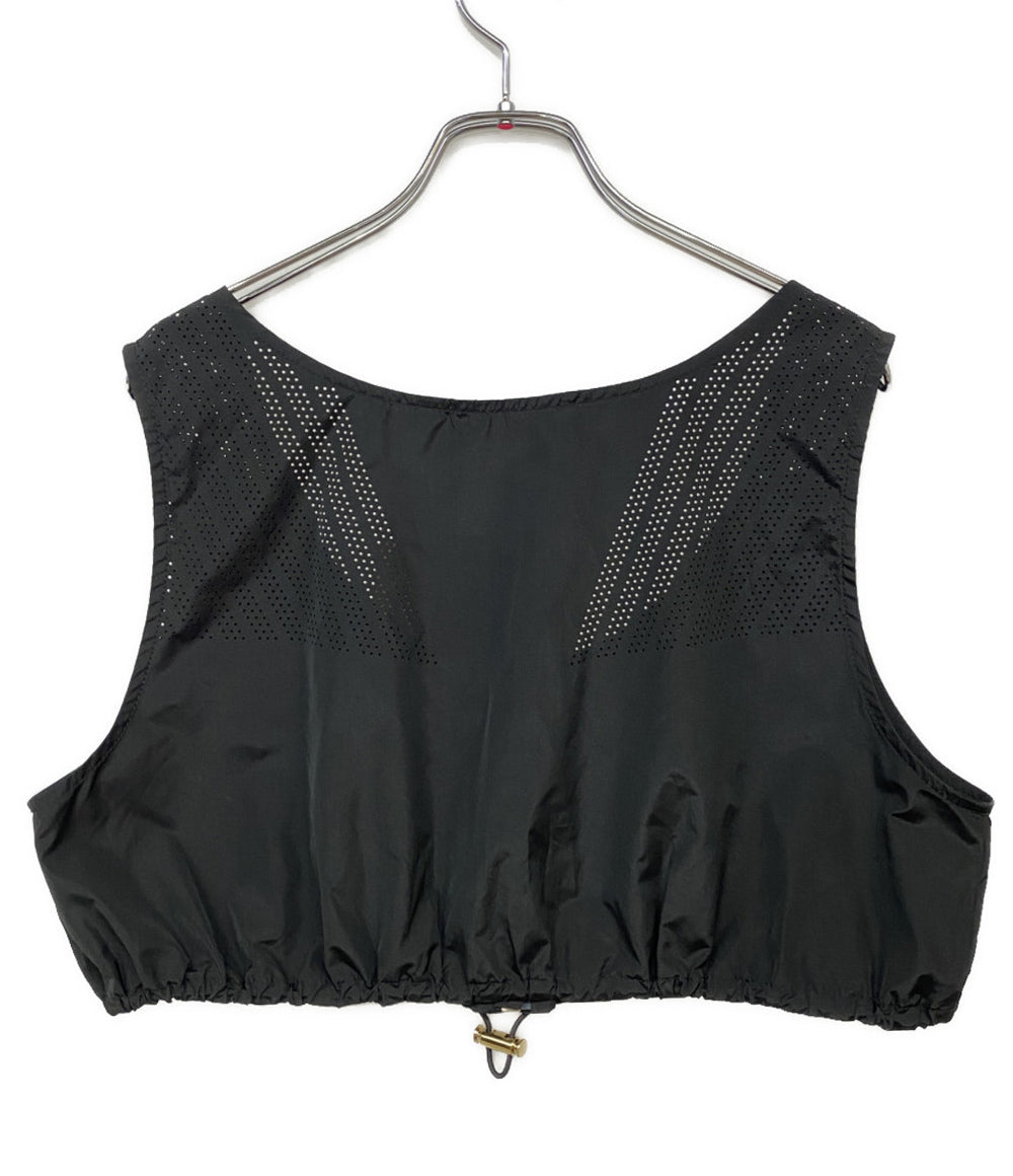 美品 MIU MIU ベスト Technical silk top Black レディース SIZE 42 ミュウ ミュウ