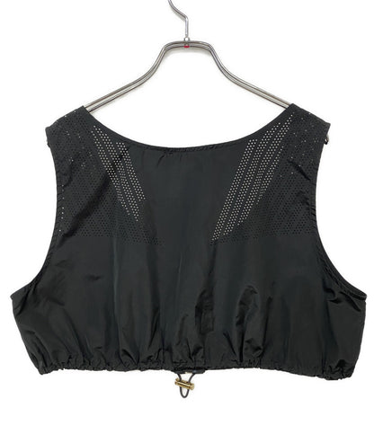 美品 MIU MIU ベスト Technical silk top Black レディース SIZE 42 ミュウ ミュウ