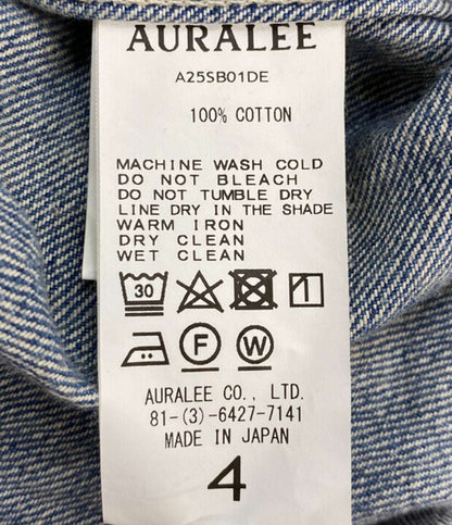 AURALEE デニムジャケット Selvedge Faded Light Denim A25SB01DE 25SS メンズ SIZE 4 オーラリー