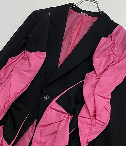 美品 COMME des GARCONS HOMME PLUS エステルスリットジャケット 25SS PO-J053 メンズ SIZE M コムデギャルソンオムプリュス