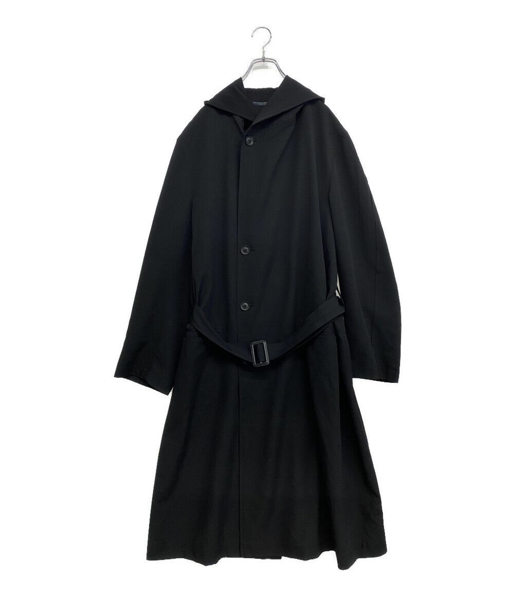 REGULATION YOHJI YAMAMOTO レギュレーションヨウジヤマモト ウールギャバフーデッドコート 24AW H0-C01-140 メンズ SIZE 4