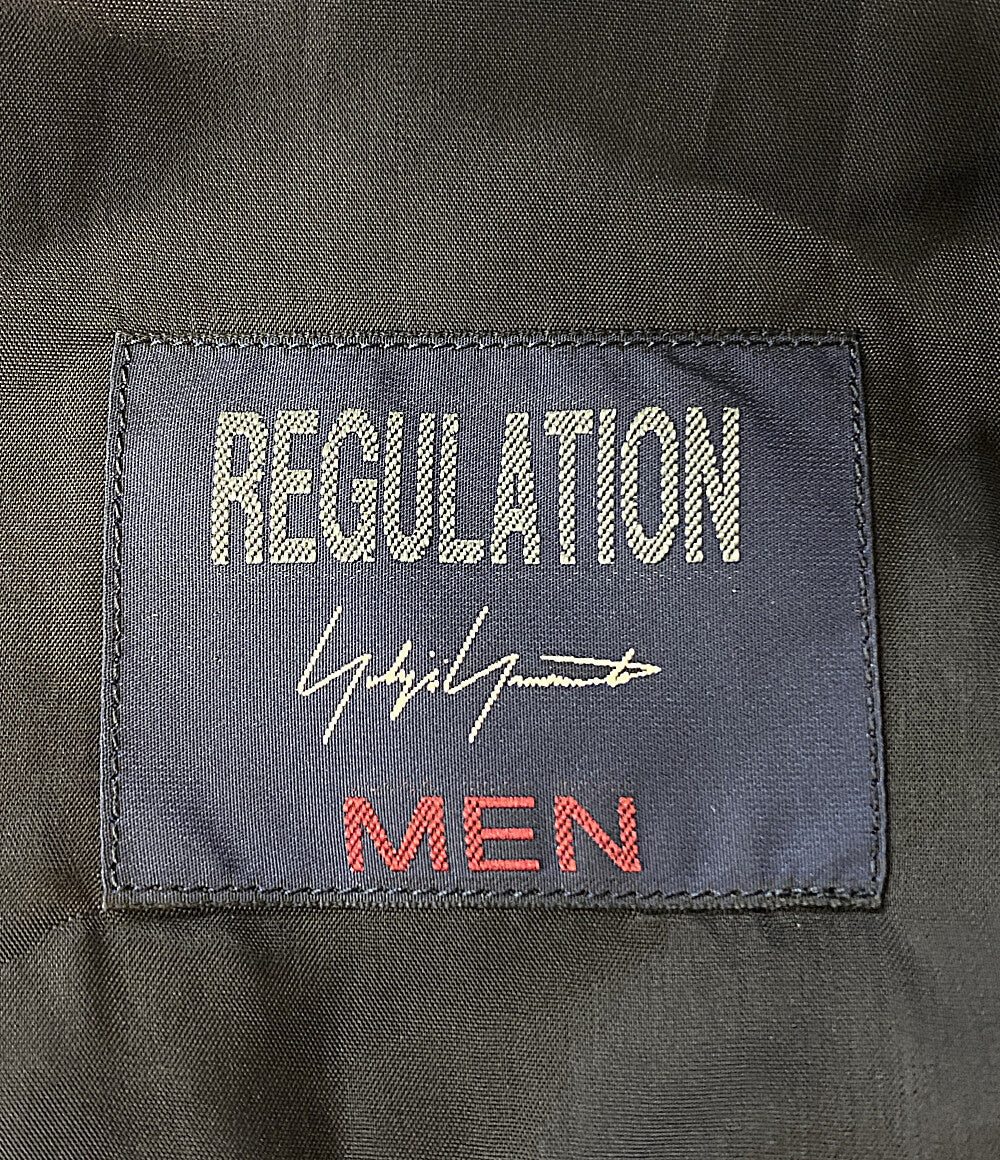 REGULATION YOHJI YAMAMOTO レギュレーションヨウジヤマモト ウールギャバフーデッドコート 24AW H0-C01-140 メンズ SIZE 4