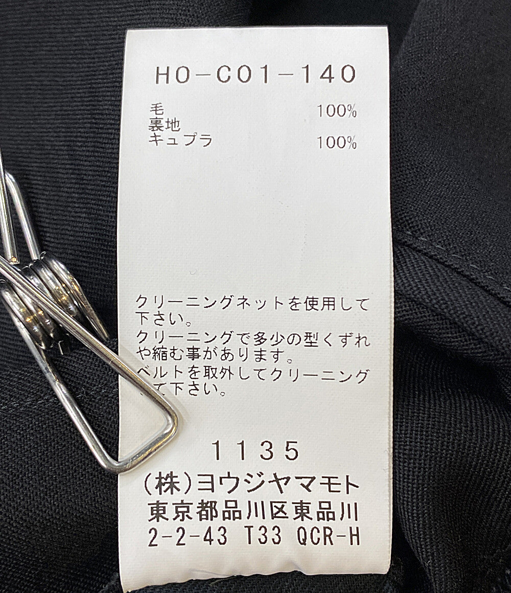 REGULATION YOHJI YAMAMOTO レギュレーションヨウジヤマモト ウールギャバフーデッドコート 24AW H0-C01-140 メンズ SIZE 4